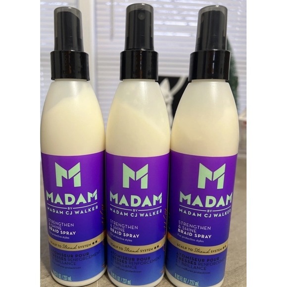 Walker Family Goods Other - 3 Pack Madam by Madam C.J. Walker Strengthen Shine Braid Hair Spray Protective
